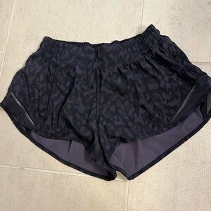 Black Patterned Women's Shorts